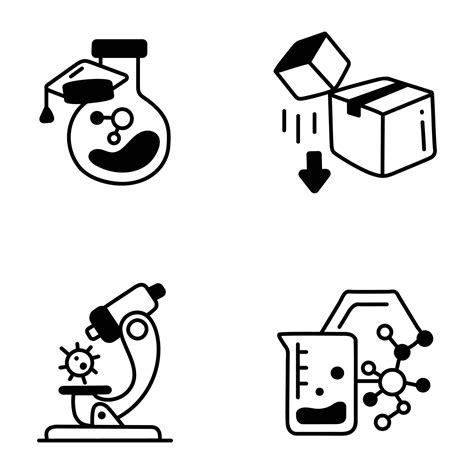 Set of Science Study Doodle Icons 21079647 Vector Art at Vecteezy