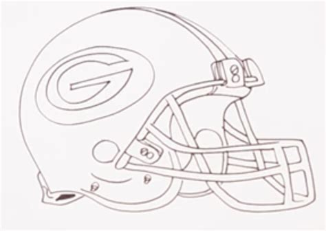 How to draw Green Bay Packers football helmet (NFL)