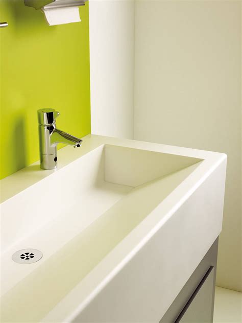 Vanities | Solid Surface Wash Trough, Pre-Plumbed | Venesta Washroom Systems Ltd | NBS Source
