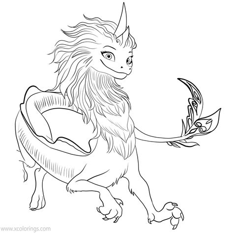 Raya And The Last Dragon Coloring Pages Sisu. in 2021 | Dragon coloring page, Disney character ...