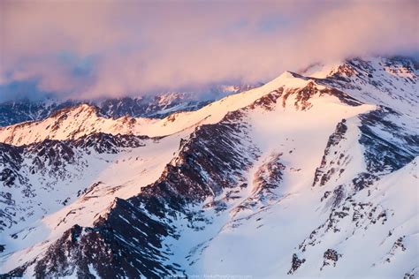 Sunset on the Alaska range mountains - AlaskaPhotoGraphics