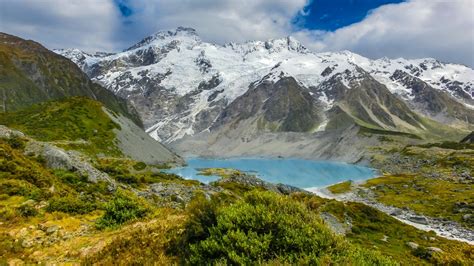 Mount Sefton and Mueller Lake (New Zealand) wallpaper - backiee