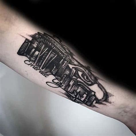 30 Seattle Skyline Tattoo Designs For Men - City Ink Ideas