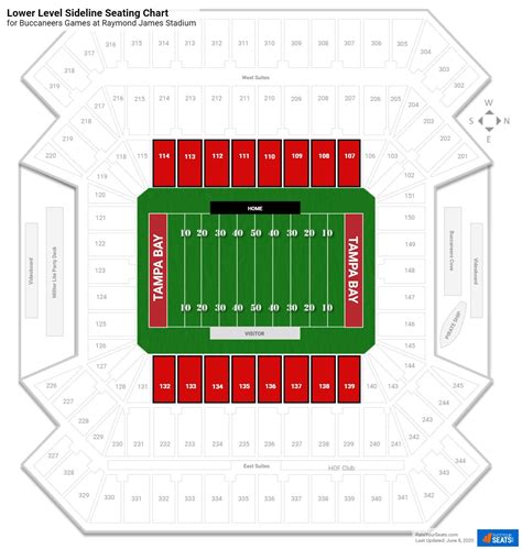 Lower Level Sideline - Raymond James Stadium Football Seating - RateYourSeats.com