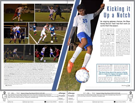 Varsity Soccer Page. #yearbook #layout #design #yearbooktheme #sportspage #soccerpage # ...