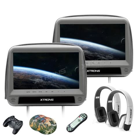 XTRONS Monitors 9'' inch HD Digital Panel Leather Cover Car Headrest ...