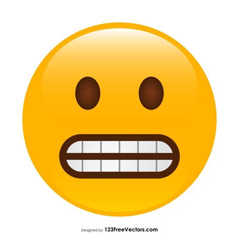 Grimacing Face Emoji Vector | Emoji, Vector, Graphic image