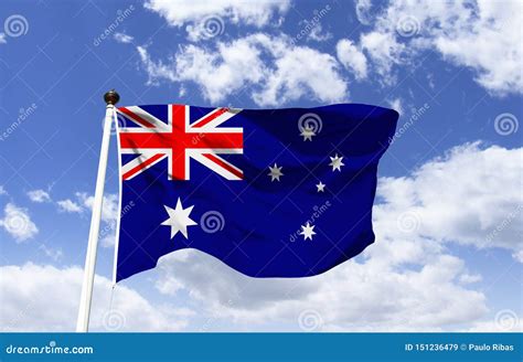 Flag of Australia, Southern Cross Stock Image - Image of flagpole, citizenship: 151236479