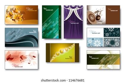 Business Cards Gift Cards Set 9 Stock Vector (Royalty Free) 107266730