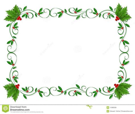 Christmas Border Holly Ornamental - Download From Over 53 Million High ...