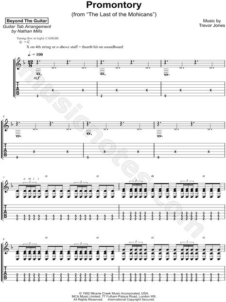 Get Last Of The Mohicans Guitar Tabs Background