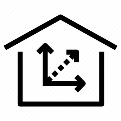 Footage, home, house, measurements, measures, property, square icon