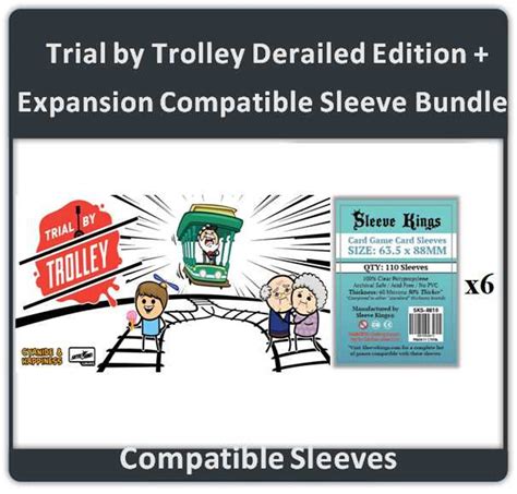 Trial by Trolley Derailed Edition Expansion Compatible Sleeve Bundle ...