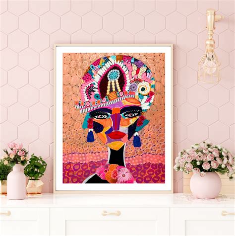 Modern Wall Art Female Power Art Feminist Painting Girl - Etsy