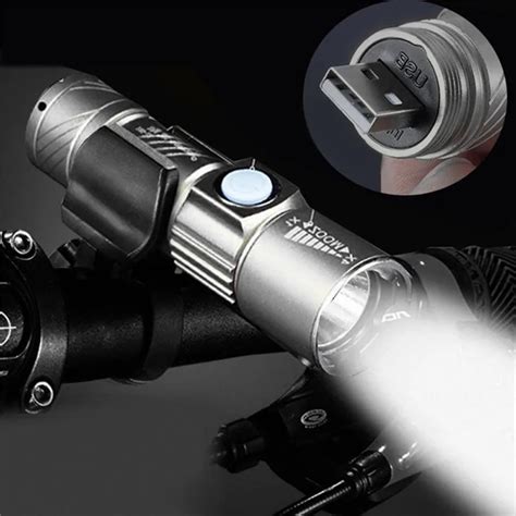 2018 Adjustable LED Zoom 3000LM MINI USB Rechargeable Flashlight Torch Portable-in LED ...