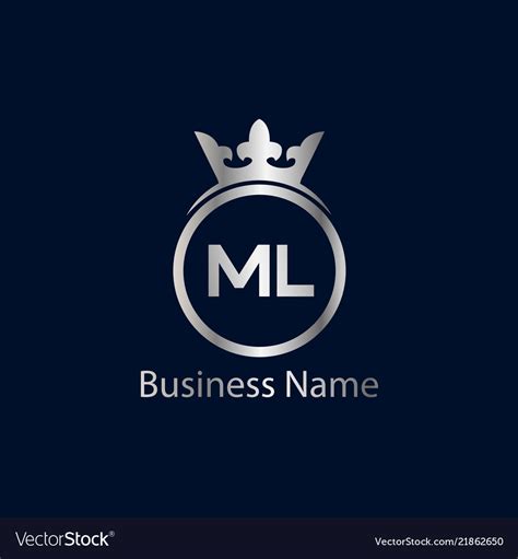 Initial letter ml logo template design Royalty Free Vector