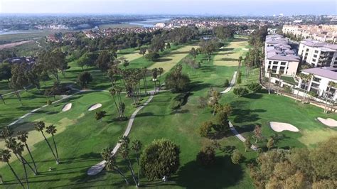 Drone Scenic Aerial View of Newport Beach Country Club Golf Course ...