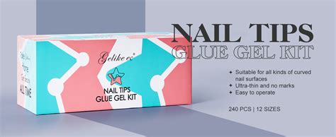 Nail Tips and Glue Gel Nail Kit, Gelike EC Gel Nail Extension Kit Soft ...