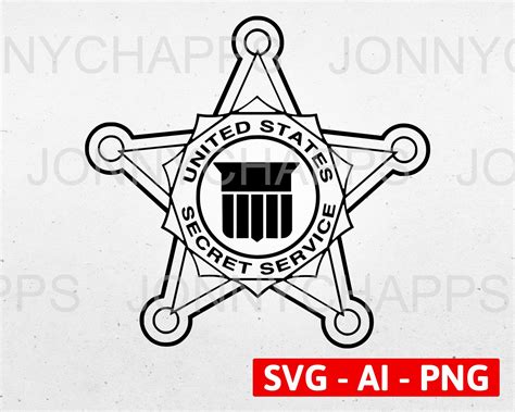 United States Secret Service Badge USSS Emblem Logo in Svg - Etsy ...