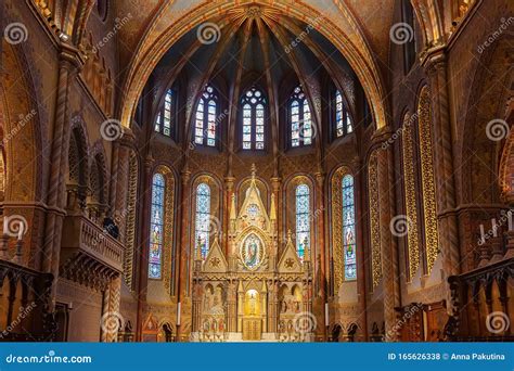 Interior of Church of Our Lady of Buda Castle Matthias Church in the ...