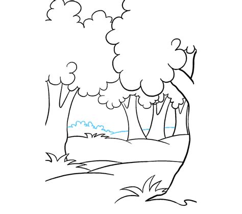 How to Draw a Cartoon Forest in a Few Easy Steps | Easy Drawing Guides