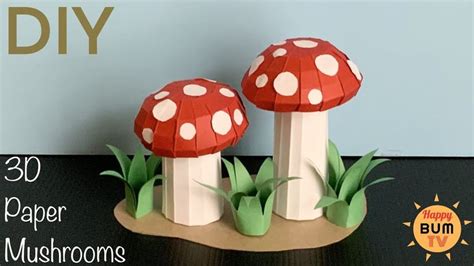 HOW TO MAKE A 3D PAPER MUSHROOM I EASY DIY PAPER CRAFTS | Mushroom crafts, Paper crafts, Paper ...