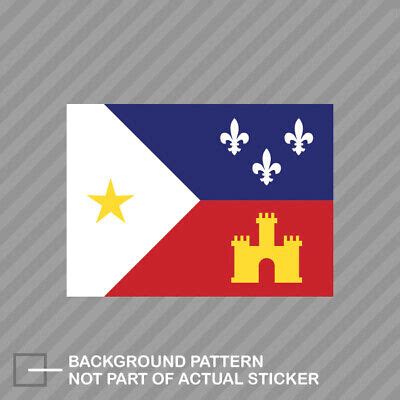 Cajun Acadian Flag Sticker Decal Vinyl flag of acadiana | eBay