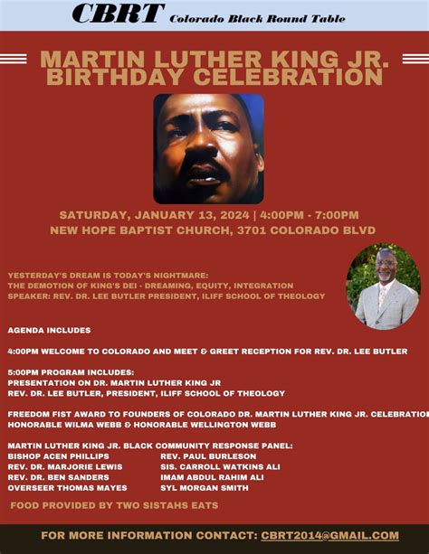 Colorado Black Round Table: MLK Jr. Birthday Celebration | Iliff School of Theology