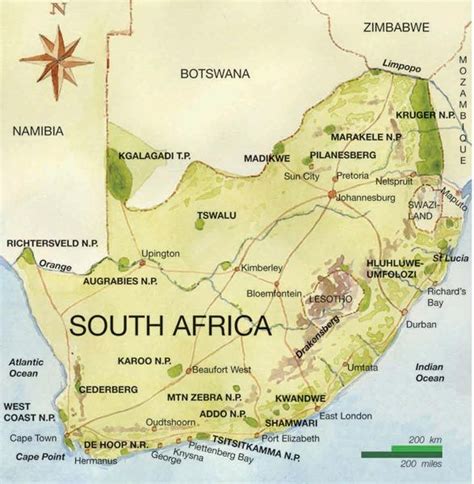 Map of South Africa africaadventure.com | South africa map, Africa map ...