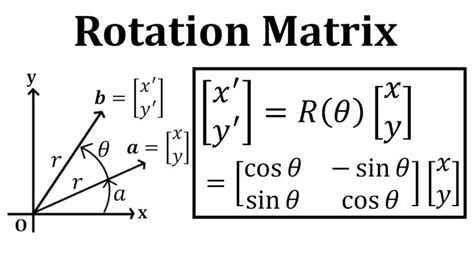 Rotating a Vector with the Rotation Matrix | Maths formula book ...