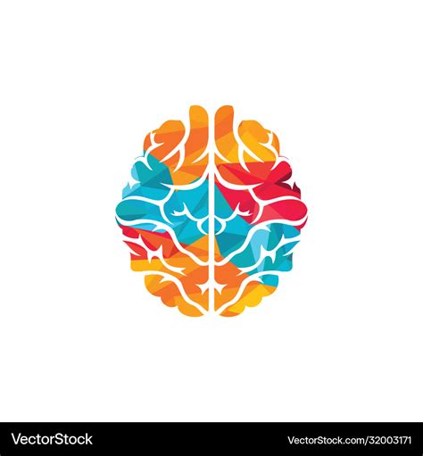 Creative brain logo design Royalty Free Vector Image