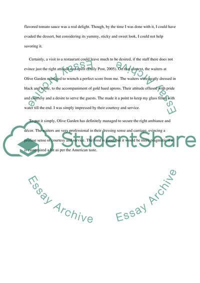 Review Restaurant Research Paper Example | Topics and Well Written Essays - 500 words