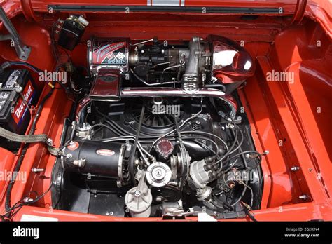 The Engine of a Chevrolet Corvair Monza Spyder Stock Photo - Alamy