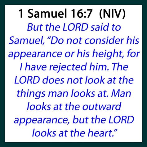 1 Samuel 16:7 | 1 samuel 16 7, Favorite quotes, 1 samuel 16