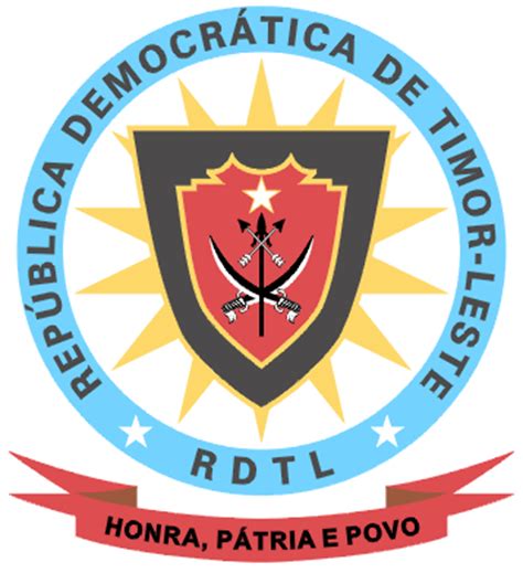 Democratic Republic of Timor-Leste - National Flag and coat of arms