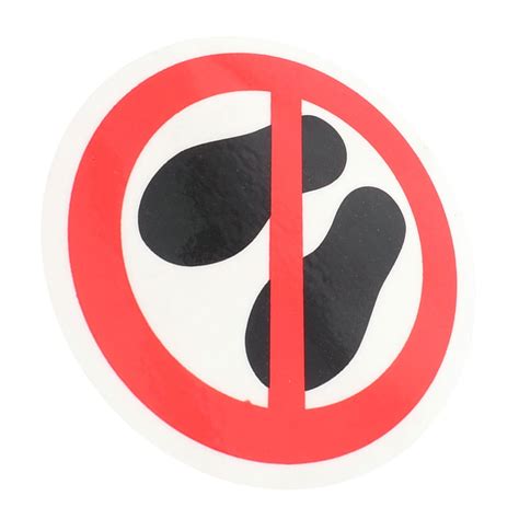 No Step Here Warning Decal Round Sticker Do Not Step Sign Warning ...