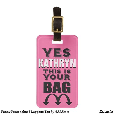 Funny Personalized Luggage Tag | Zazzle.com | Personalized luggage, Luggage tags, Personalized ...