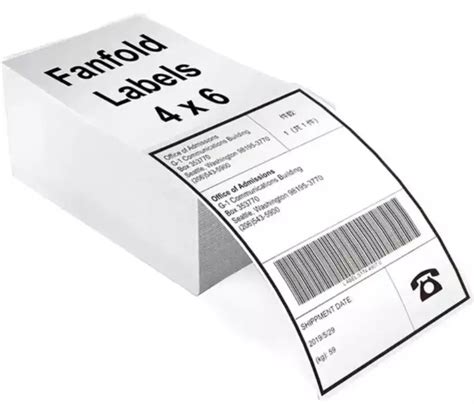 4000 FANFOLD 4& x 6" Direct Thermal Labels. Shipping / Barcode Labels Zebra UPS $72.72 - PicClick