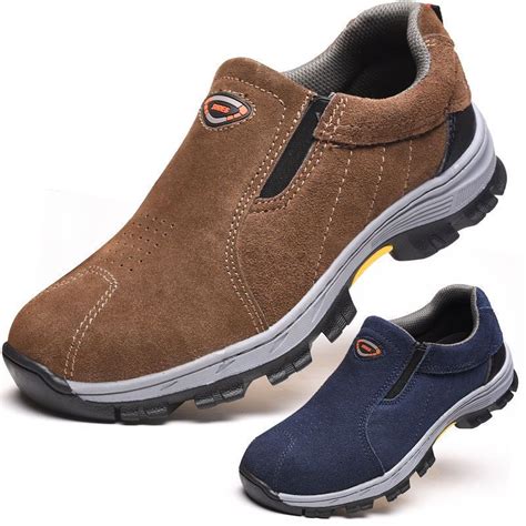 Men Safety Shoes Steel Toe Fashion Casual Breathable Climbing Work Boots Loafers | Steel toe ...