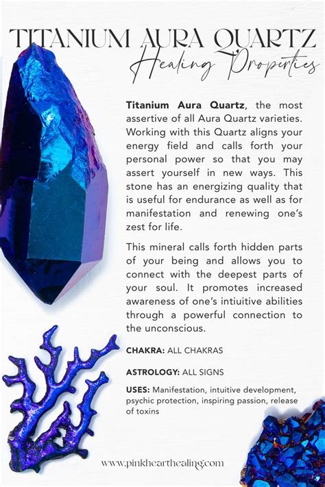 Titanium Aura Quartz Healing Properties | Titanium aura quartz, Crystals healing properties ...