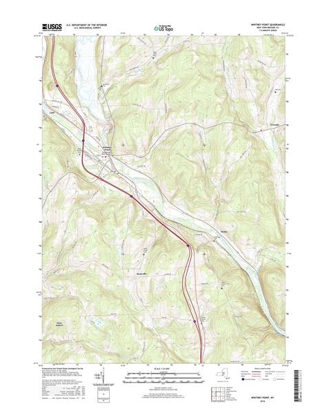 MyTopo Whitney Point, New York USGS Quad Topo Map