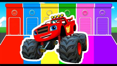 Learning Colors with Monster Truck Color Vehicles for Kids Toddlers ...