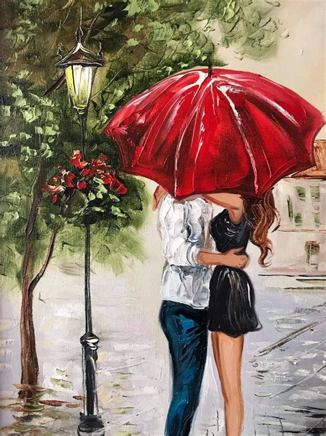 Painting Love Couple, Kiss Painting, Canvas Art Painting, Painting ...