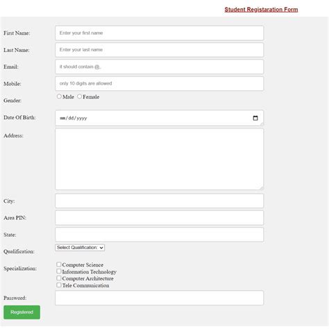 Registration form design in HTML and CSS with code - Enjoy SharePoint