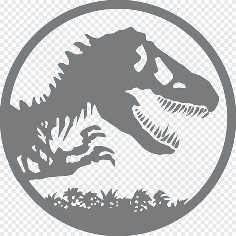 Graphics Logo Jurassic Park Dinosaur Silhouette, jurassic world icon, logo, monochrome png | PNGEgg