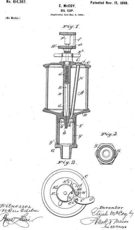 Elijah McCoy's patent for the Oil Drip Cup in 1898 The New York ...