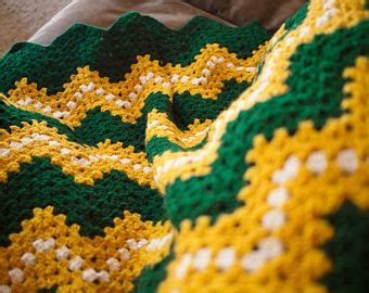 Crochet Baby Blanket - Green Bay Packers - Crochet Baby Afghan - Football Crochet Baby Bibs ...