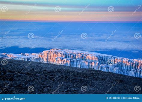 Sunrise on Top of Mount Kilimanjaro Stock Photo - Image of kilimanjaro, light: 114006294