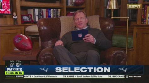 NFL Draft 2020: Roger Goodell gets comfortable in his basement during ...