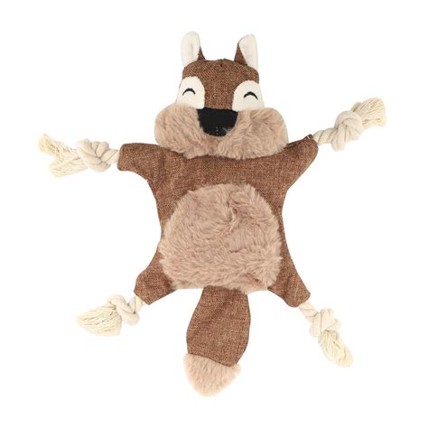 Stuffless Dog Toys for Puppy, Crinkle Squeaky Dog Chew Toys Squirrel ...